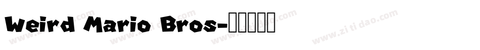 Weird Mario Bros字体转换